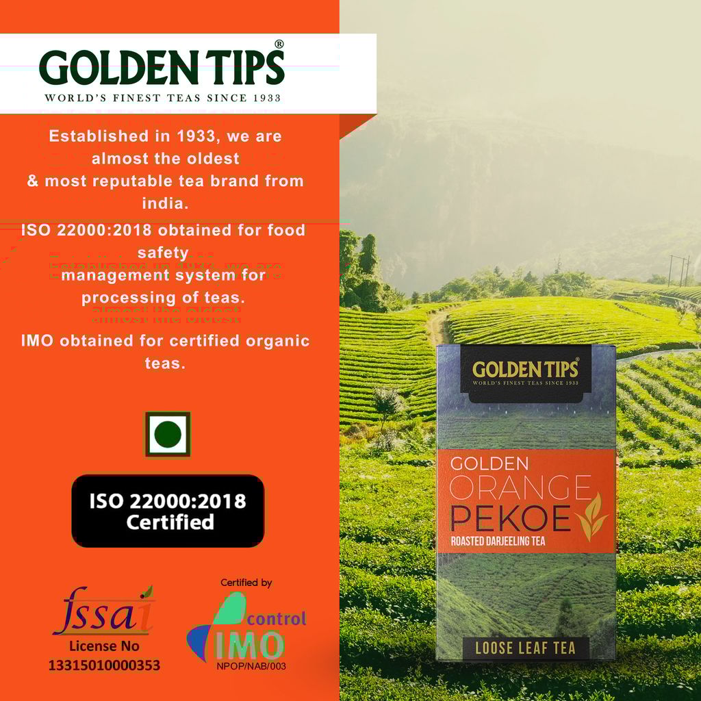 Golden Tips Golden Orange Pekoe Loose Leaves Tea (100 gram- 50 Cups)