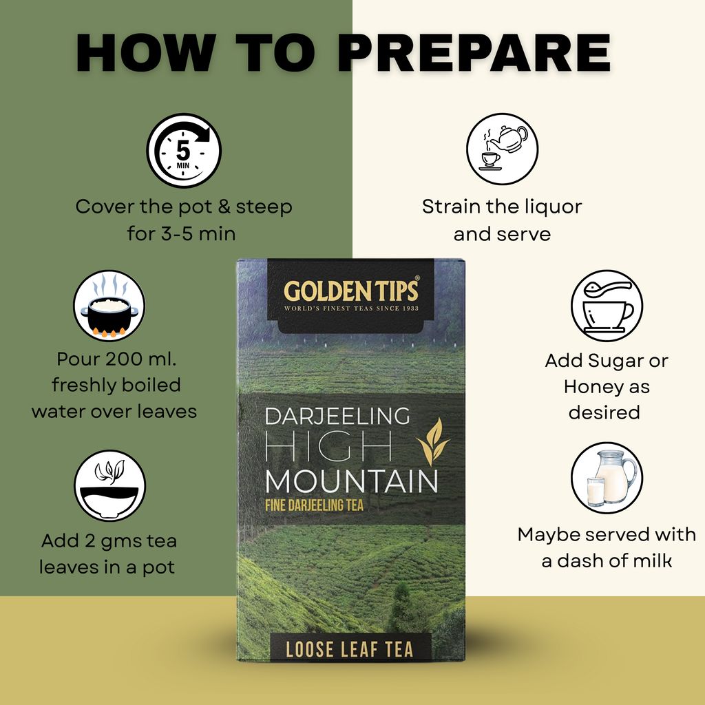 Golden Tips High Mountain Fine Darjeeling Loose Leaves Tea (3.53oz - 100 gram)