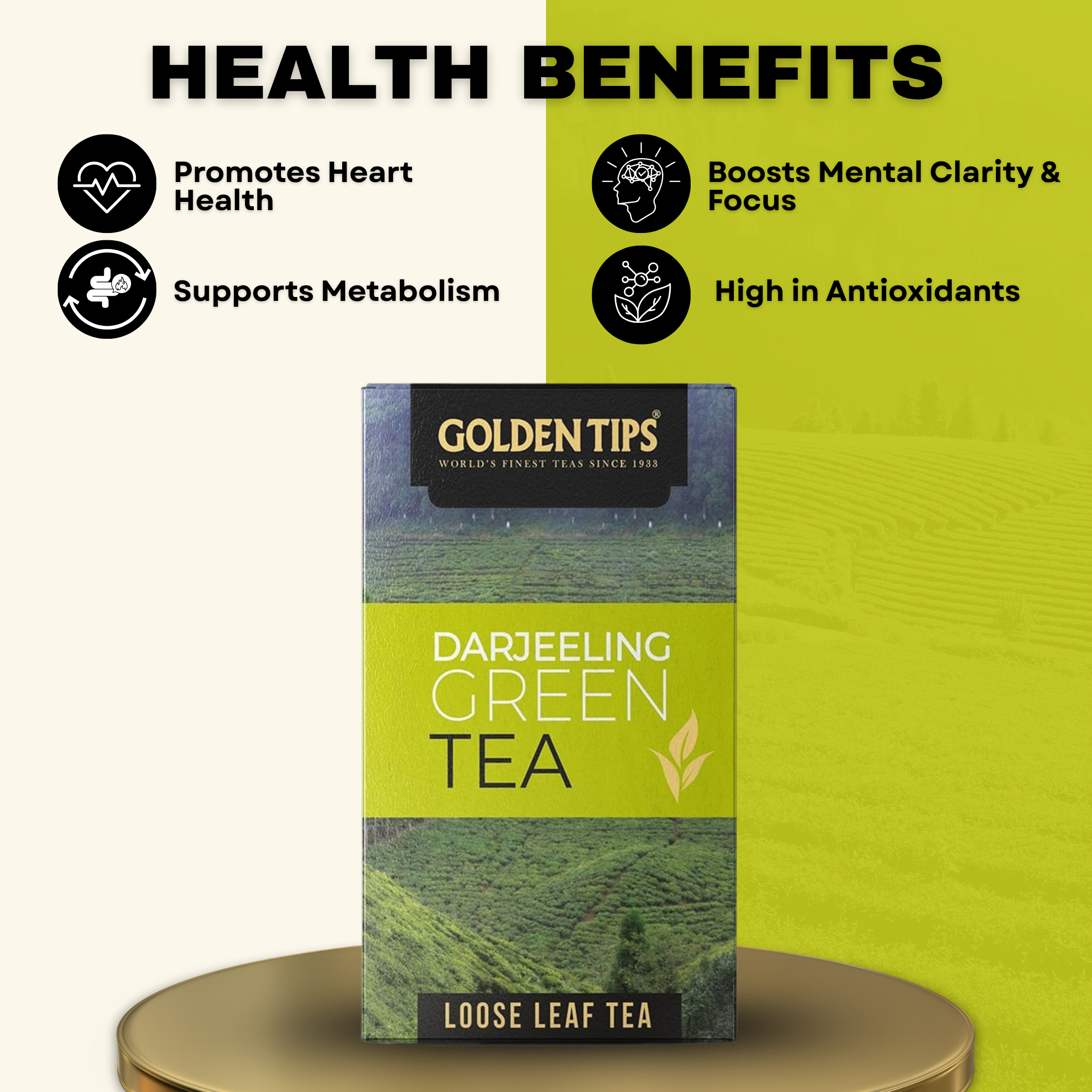 Golden Tips Darjeeling Loose Leaves Green Tea (100 gm - 50 cups)