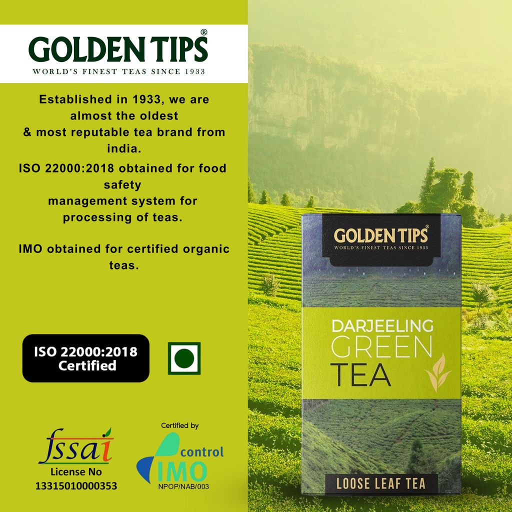 Golden Tips Darjeeling Loose Leaves Green Tea (100 gm - 50 cups)