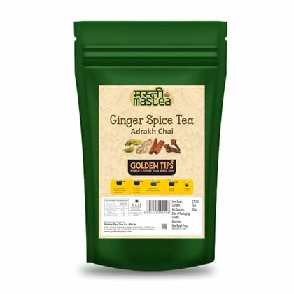 Golden Tips Loose Leaves Masala Tea Blended with Cardamom, Cinnamon, Cloves and Ginger Exotic Chai (250 Gram, 125 cups)