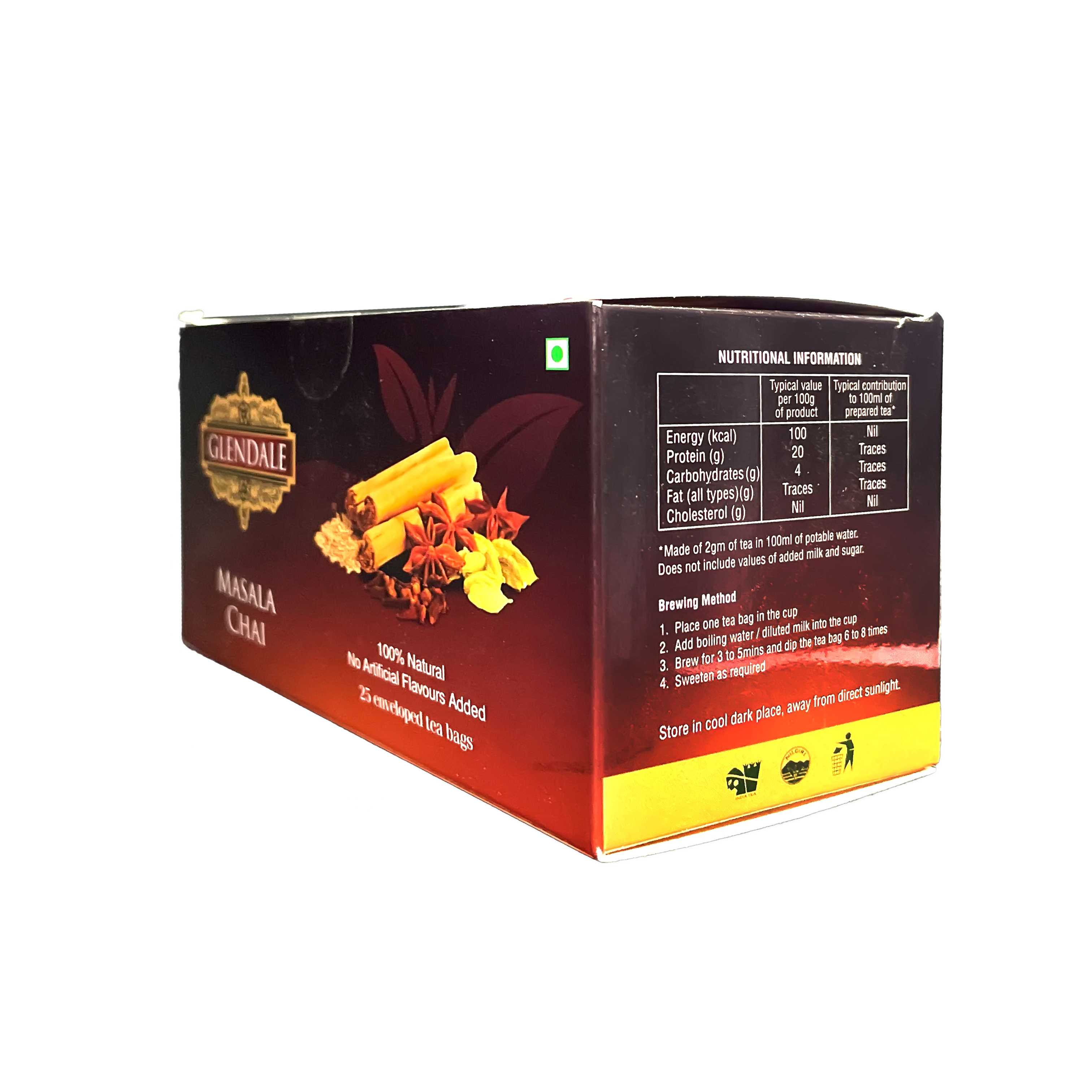 GLENDALE Masala Chai  (25 Dip Tea Bags)