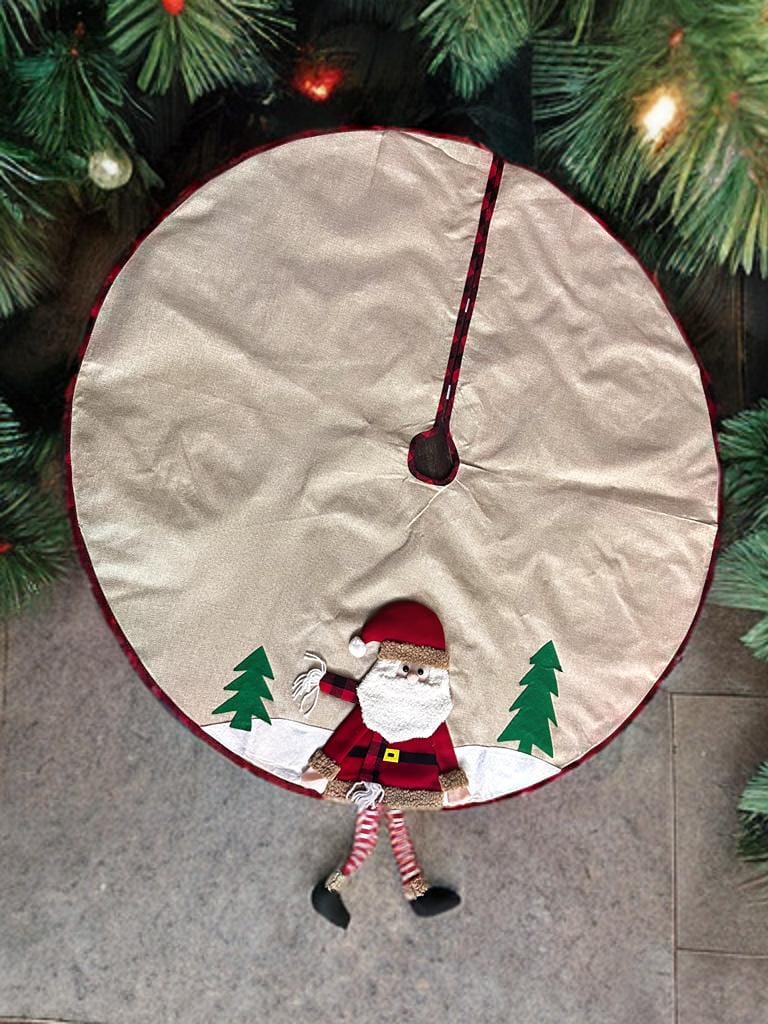 Santa 120 CM -  large Christmas Skirt with hanging legs