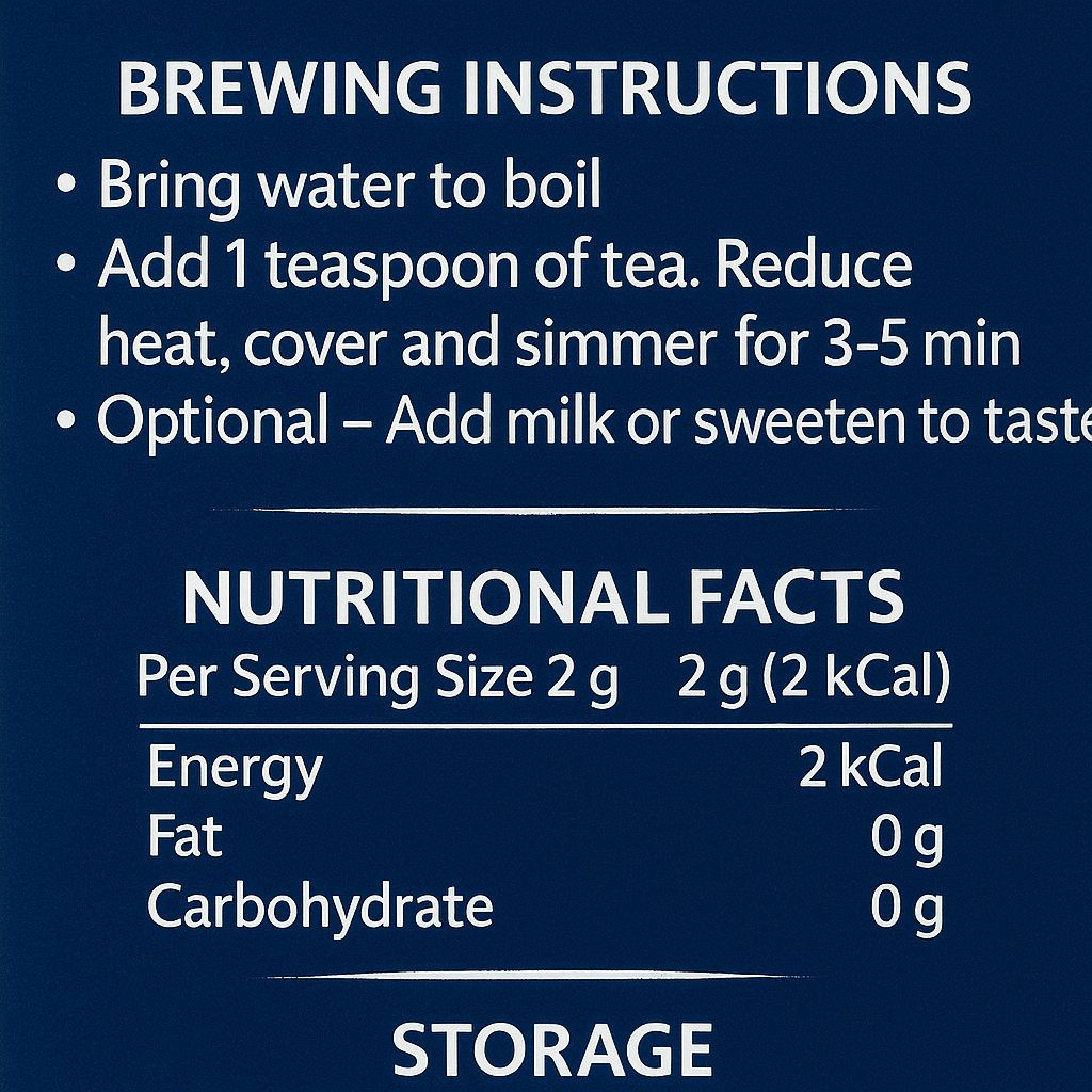 CHAMRAJ Nilgiri Leaf Tea - Broken Orange Pekoe (BOP) 250 g