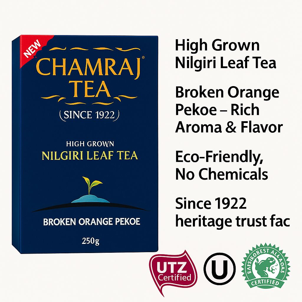 CHAMRAJ Nilgiri Leaf Tea - Broken Orange Pekoe (BOP) 250 g