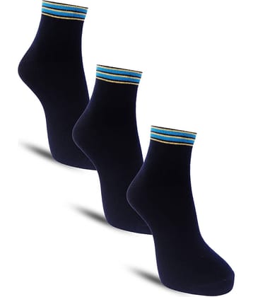 Dollar - Cotton Men's Solid Black Ankle Length Socks ( Pack of 3 )