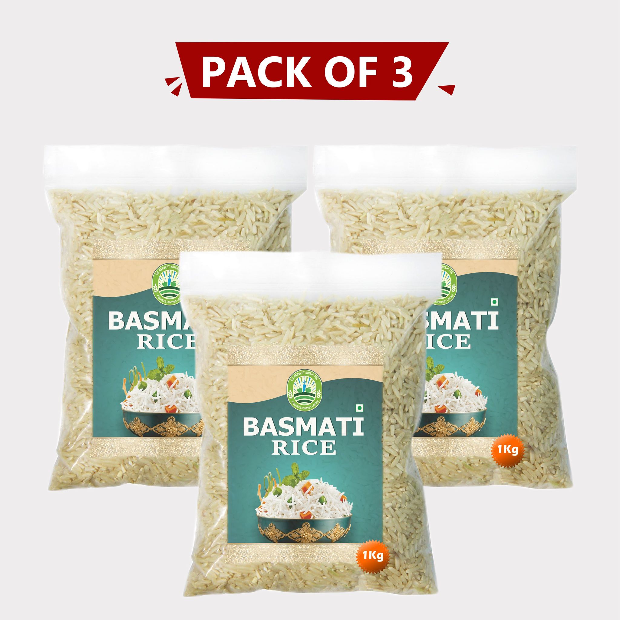 Basmati Rice - 1 kg (pack of 3)