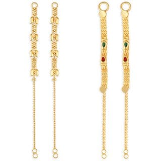 1gram gold Plated Kanchain Ear chain earcuff Ear to Ear Combo for Women & Girls 1gram gold Plated Kanchain Ear chain earcuff Ear to Ear Combo for Women & Girls