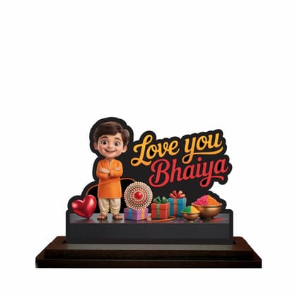 THE MAGICAL GIFTS  LOVE YOU BHAIYA Table top frame for your Brothers | 8x8
