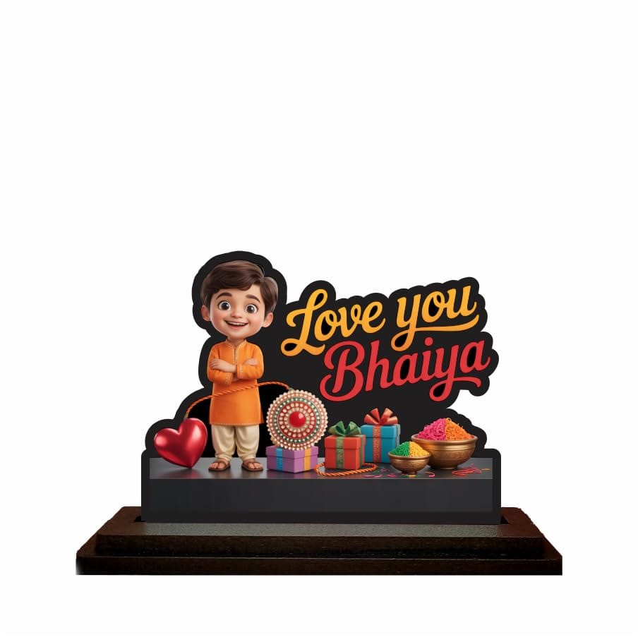 THE MAGICAL GIFTS LOVE YOU BHAIYA Table top frame for your Brothers | 8x8