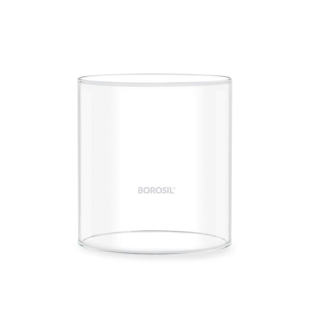 Borosil Medium Size Mangal Diya Decorative Brass Glass Oil Lamp | Tea Light Holder | Diya with Borosilicate Glass | Puja Dia for Mandir | Lantern Diya with Glass Cover