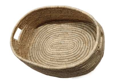 Handmade Oval Woven Basket - Natural Storage Solution