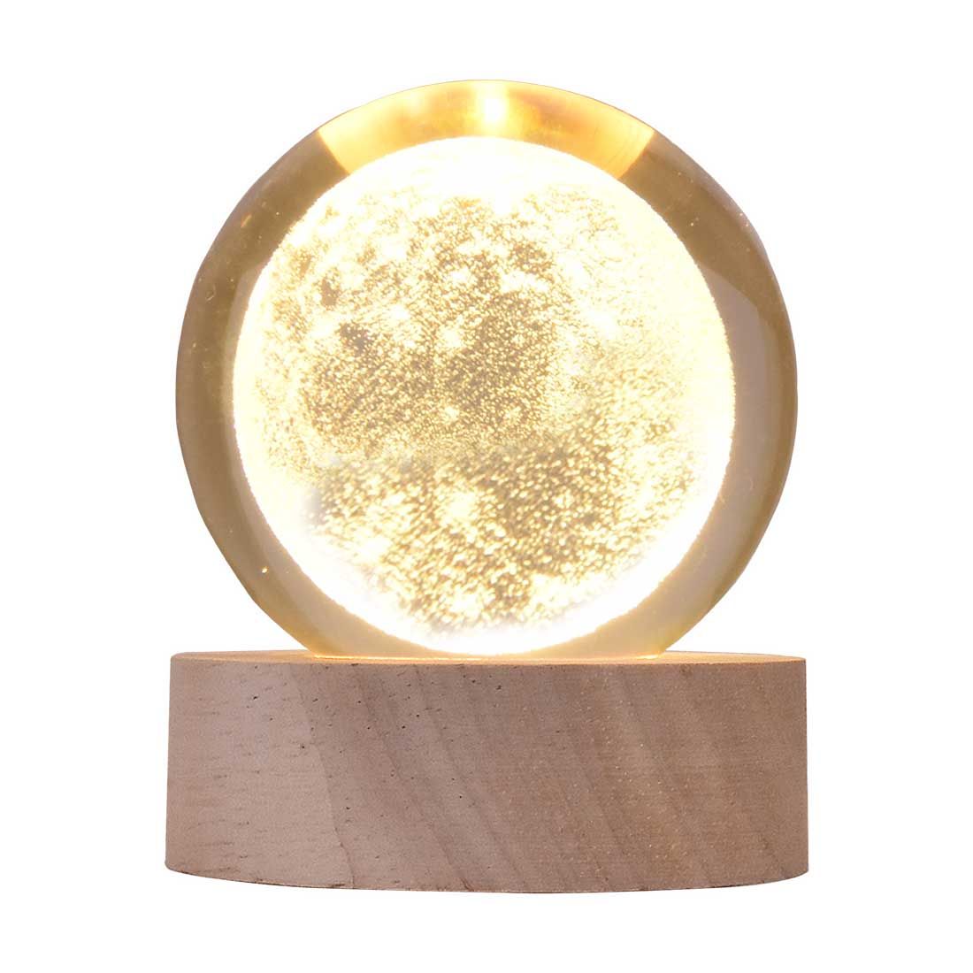 Moon Crystal Ball with LED Light (USB Cable) | Moon Glass Ball | Best Gift Items | Gift Ideas For Women | Gift Ideas For Men | Moon Crystal Ball | 3d Moon Crystal Ball | Crystal Ball Moon | Glass Ball Moon | Glass Ball On Moon | Moon Glass Ball