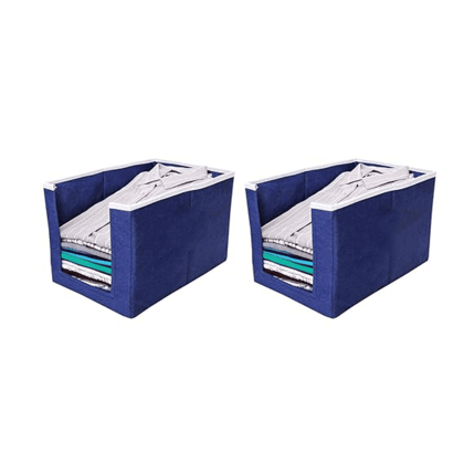 CraftCare Non Woven Large Capacity Shirt Stacker/Foldable & Stackable Closet Wardrobe Cupboard Organizer/Foldable Storage Box/Multipurpose Clothes Organizer (Pack of 2) CraftCare Non Woven Large Capacity Shirt Stacker/Foldable & Stackable Closet Wardrobe Cupboard Organizer/Foldable Storage Box/Multipurpose Clothes Organizer (Pack of 2)