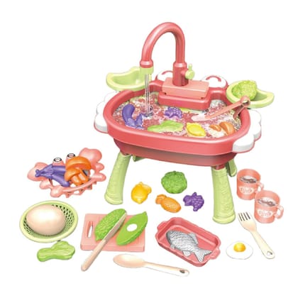 KTRS Enterprise Play Sink with Running Water | Kids Sink Toy with Water | Running Water Play Sink | Interactive Play Sink | Water Sink Toy Encourage Development for Children to Learn