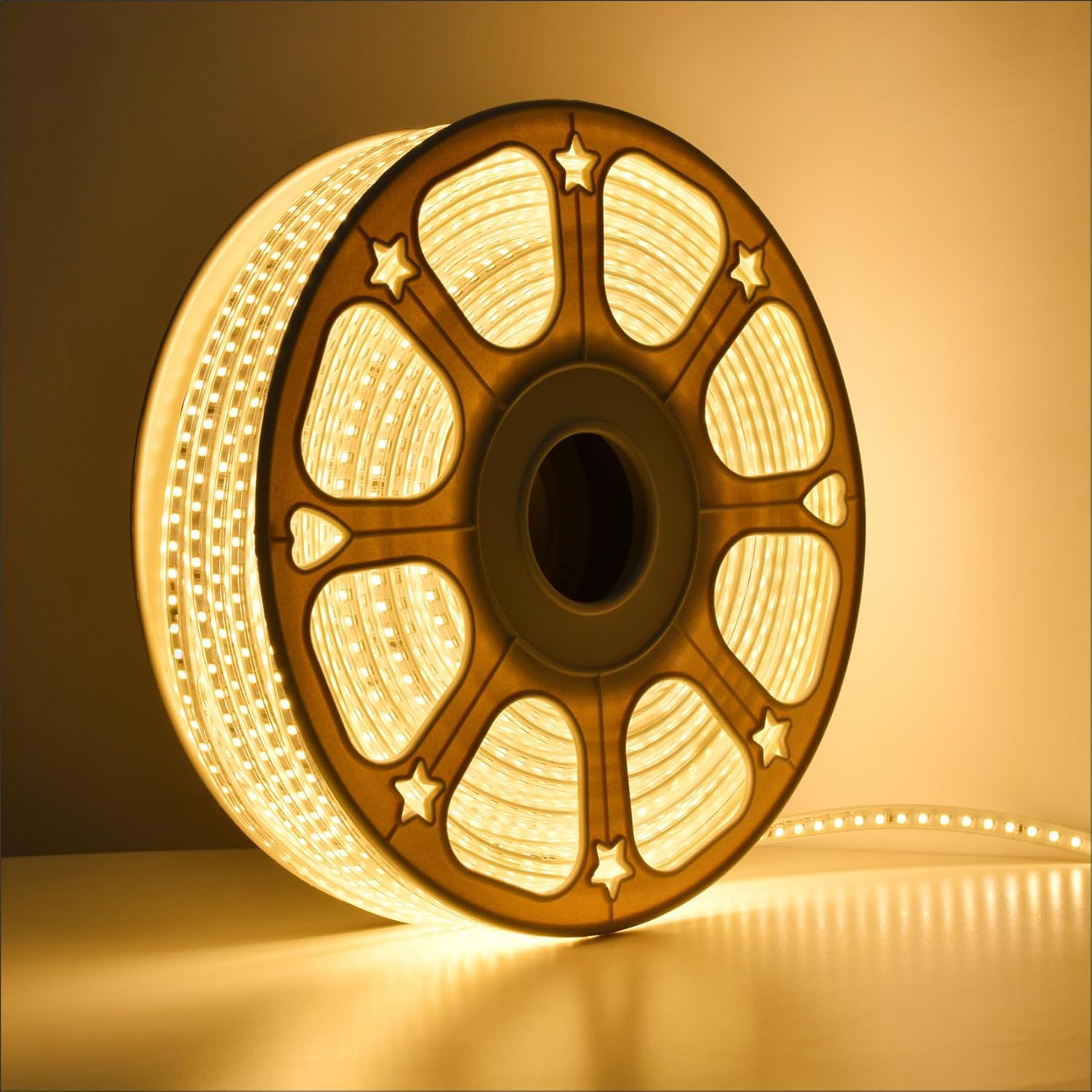 Decorative Waterproof LED Rope Light Yellow 220V 5meter