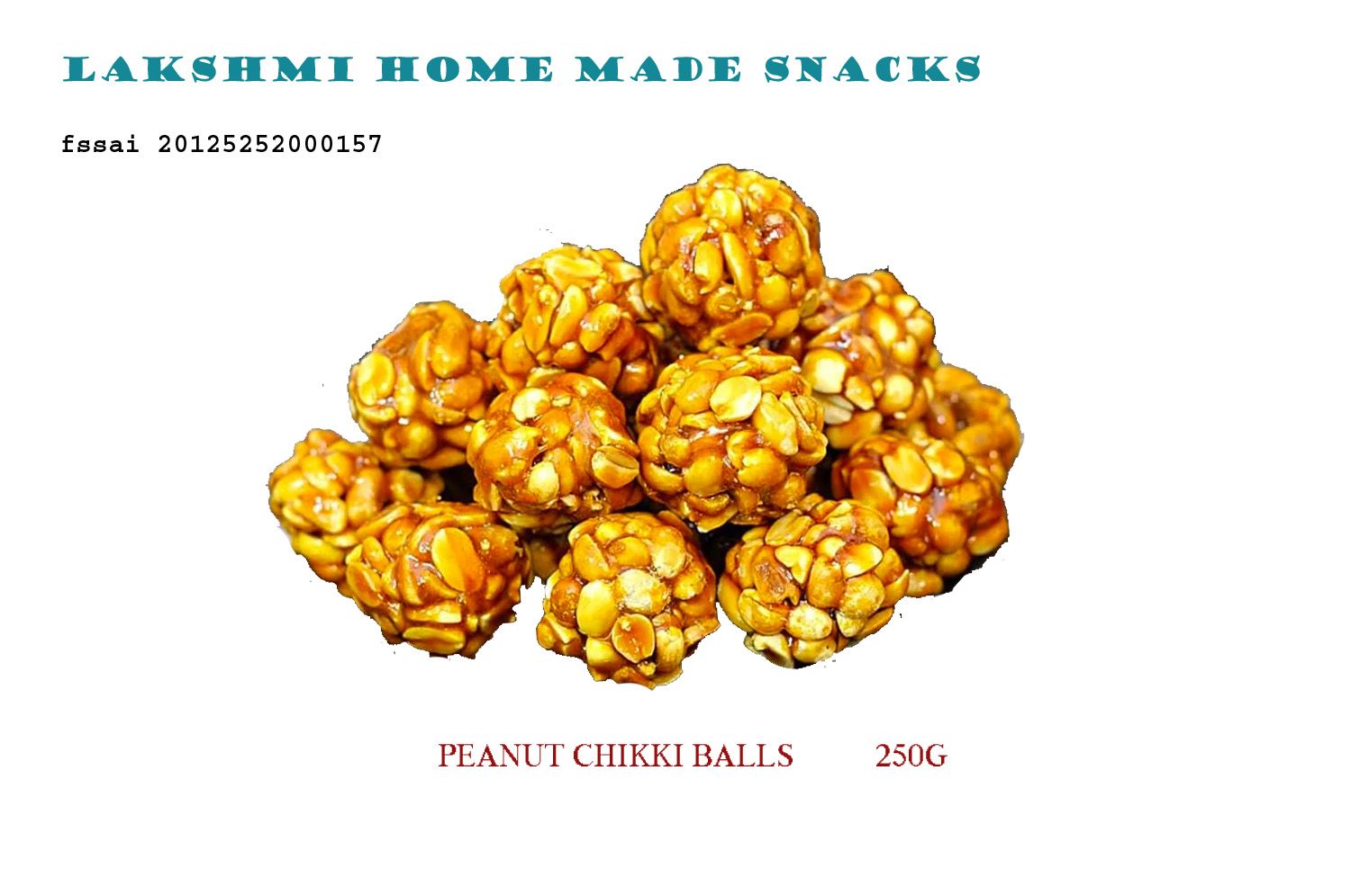 LAKSHMI Peanut Chikki Balls - 250g | Homemade Snacks