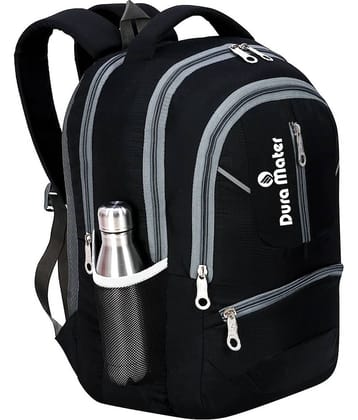 Dura Mater 30 Ltrs Polyester Backpack *For Boys & Girls ( Black )