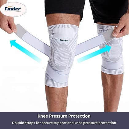 Finder Sports Knee Brace - Double Straps for Knee Pressure Protection
