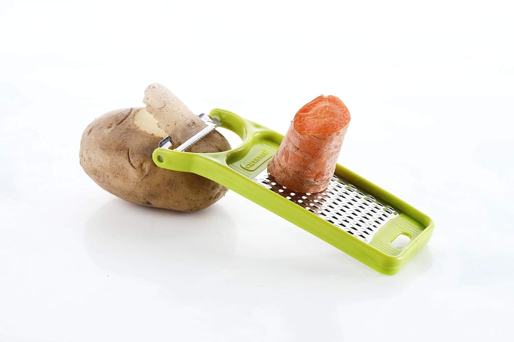 Crystal Plastic Compact Multipurpose Dicer/Grater (12 in 1, Multicolor)