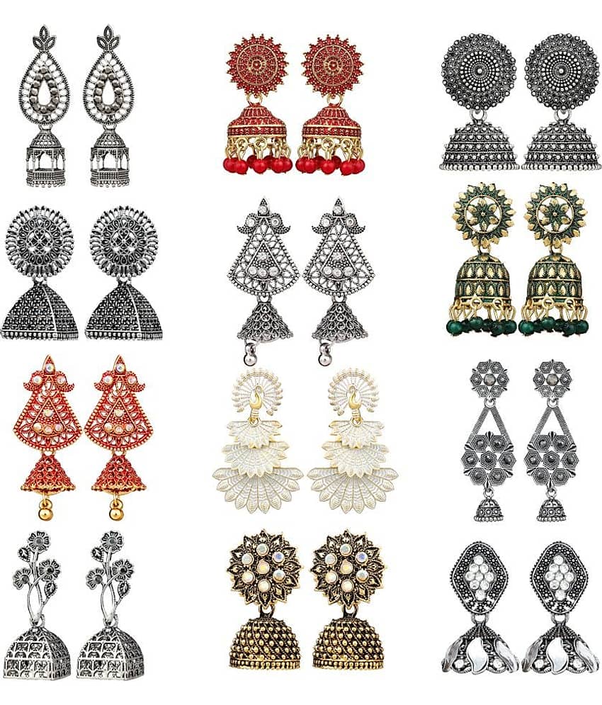 Thrillz Silver Drop Earrings ( More Than 10 )