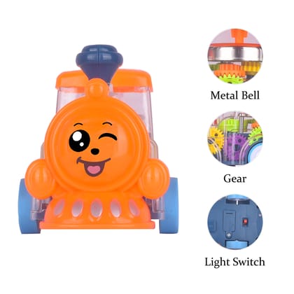 Gear Train Toys | Transparent Gear Light Train | Electric Transparent Gear Train | Transparent Gear Train | Children's Train Toys | Kids Electronic Toys | Children's Electronic Toys