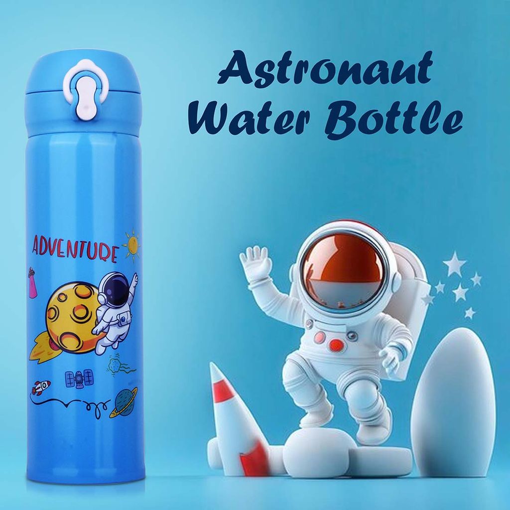 Astronaut Water Bottle | Water Bottle For Astronaut | Water Container For Astronaut | Stainless Steel Water Bottle | Kids Steel Water Bottle | Insulated Water Bottle | Stainless Steel Water Bottle | Sipper Water Bottle | Cute Water Bottle