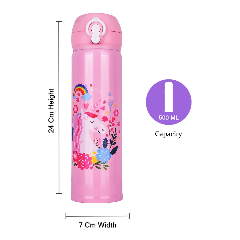 Unicorn Water Bottles | Pink Unicorn Water Bottle | Stainless Steel Unicorn Water Bottle | Kids Water Bottle | Children's Water Bottle | Cute Water Bottle | School Kids Water Bottle | Glitter Unicorn Water Bottle