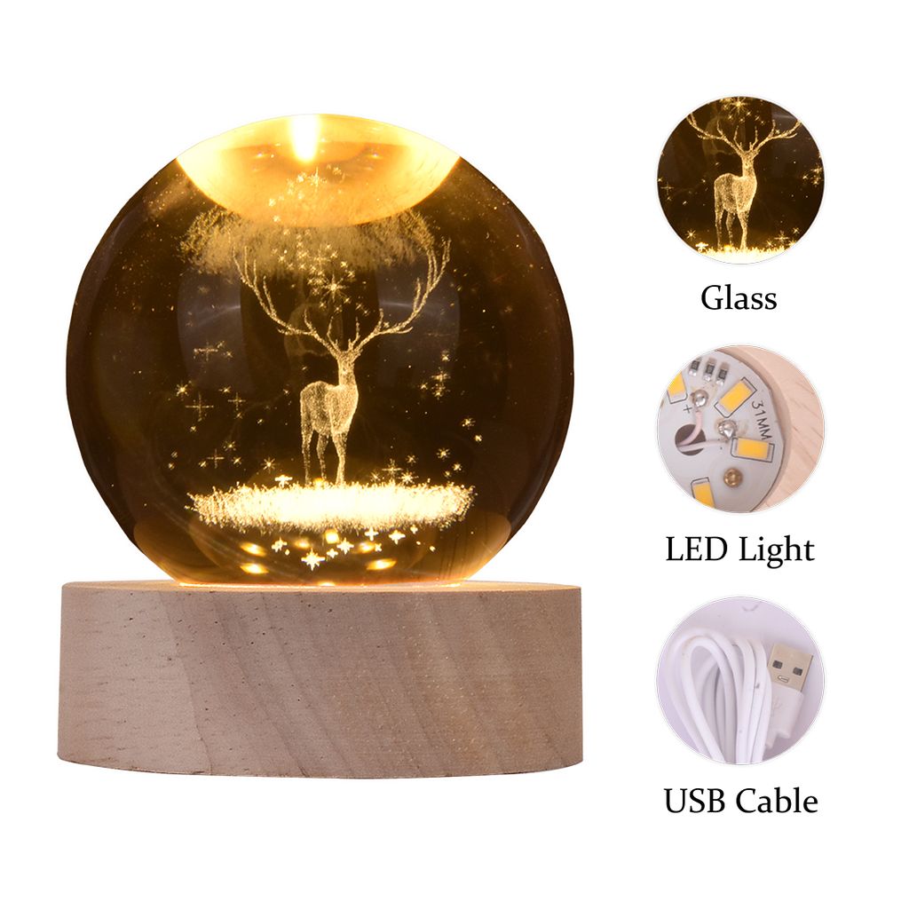 Deer Crystal Ball | Deer Crystal Ball Online | Deer Crystal Ball Sale | Deer Crystal Ball Price | Best Gift Items | Gift Ideas For Women | Gift Ideas For Men | Deer Light Ball | Aesthetic Deer Crystal Ball