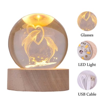 Dolphin Glass Ball | Dolphin Crystal Ball | Best Gift Items | Gift Ideas For Women | Gift Ideas For Men | 3D Dolphin Crystal Ball |  Crystal Dolphin Ball | Couple Dolphin Crystal Ball | Aesthetic Dolphin Crystal Ball