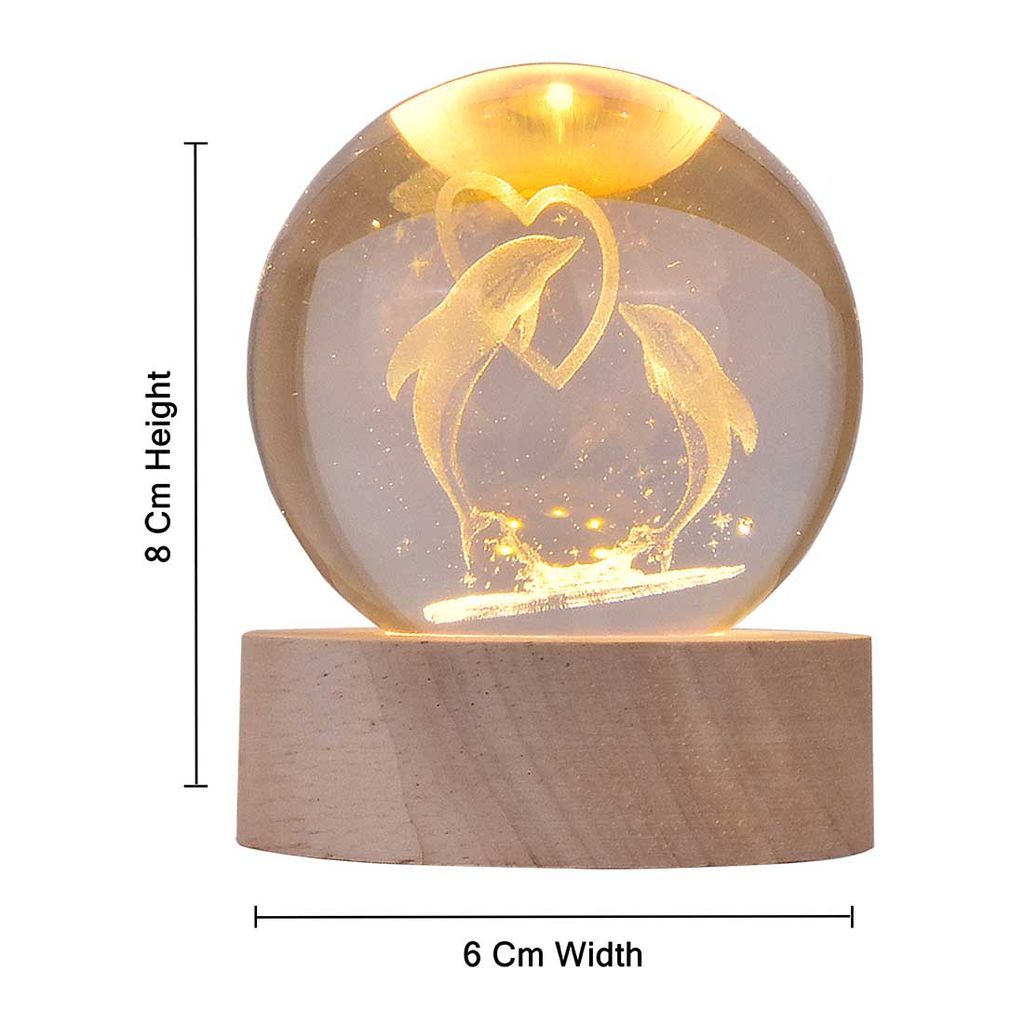 Dolphin Glass Ball | Dolphin Crystal Ball | Best Gift Items | Gift Ideas For Women | Gift Ideas For Men | 3D Dolphin Crystal Ball | Crystal Dolphin Ball | Couple Dolphin Crystal Ball | Aesthetic Dolphin Crystal Ball