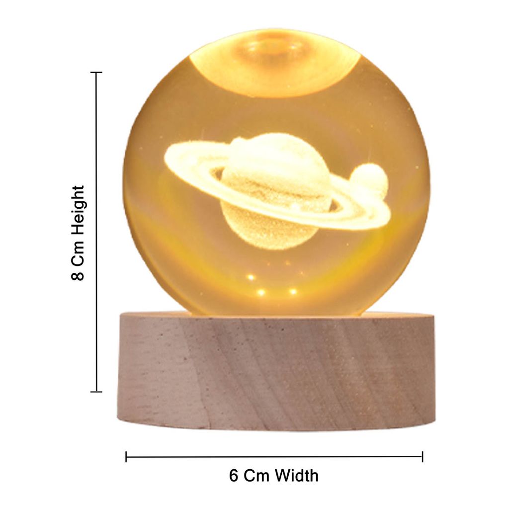 Saturn Crystal Ball | Led Crystal Ball | Led Crystal Ball | Crystal Ball Led Light | Crystal Ball With Light | Illuminated Crystal Ball | Light Crystal Ball | Saturn Glass Ball | 3D Saturn Crystal Ball 