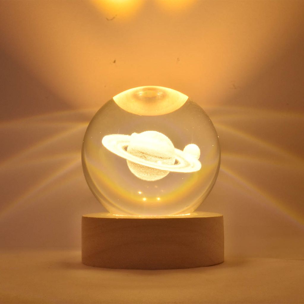 Saturn Crystal Ball | Led Crystal Ball | Led Crystal Ball | Crystal Ball Led Light | Crystal Ball With Light | Illuminated Crystal Ball | Light Crystal Ball | Saturn Glass Ball | 3D Saturn Crystal Ball 
