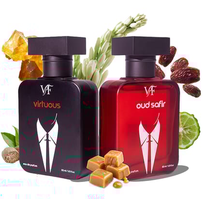 VPF Luxury Perfume for Men 2x50ml, Long Lasting Fragrance, Fresh & Oud Scents (Pack of 2, 50 ML Each)