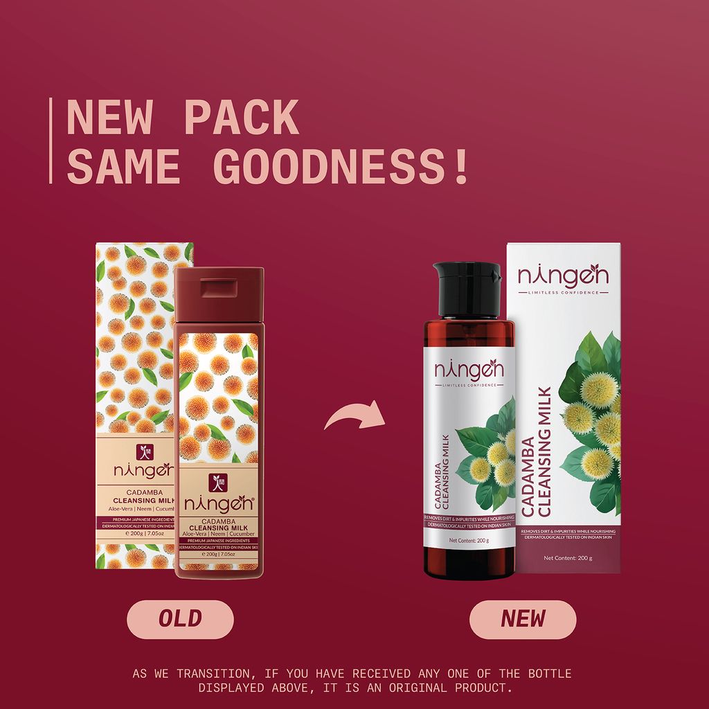 Ningen Cadamba Cleansing Milk I With Goodness of Aloe Vera, Neem and Cucumber I Irritation Free, Paraben Free I Removes Dirt, Grime and Make-up I 200g