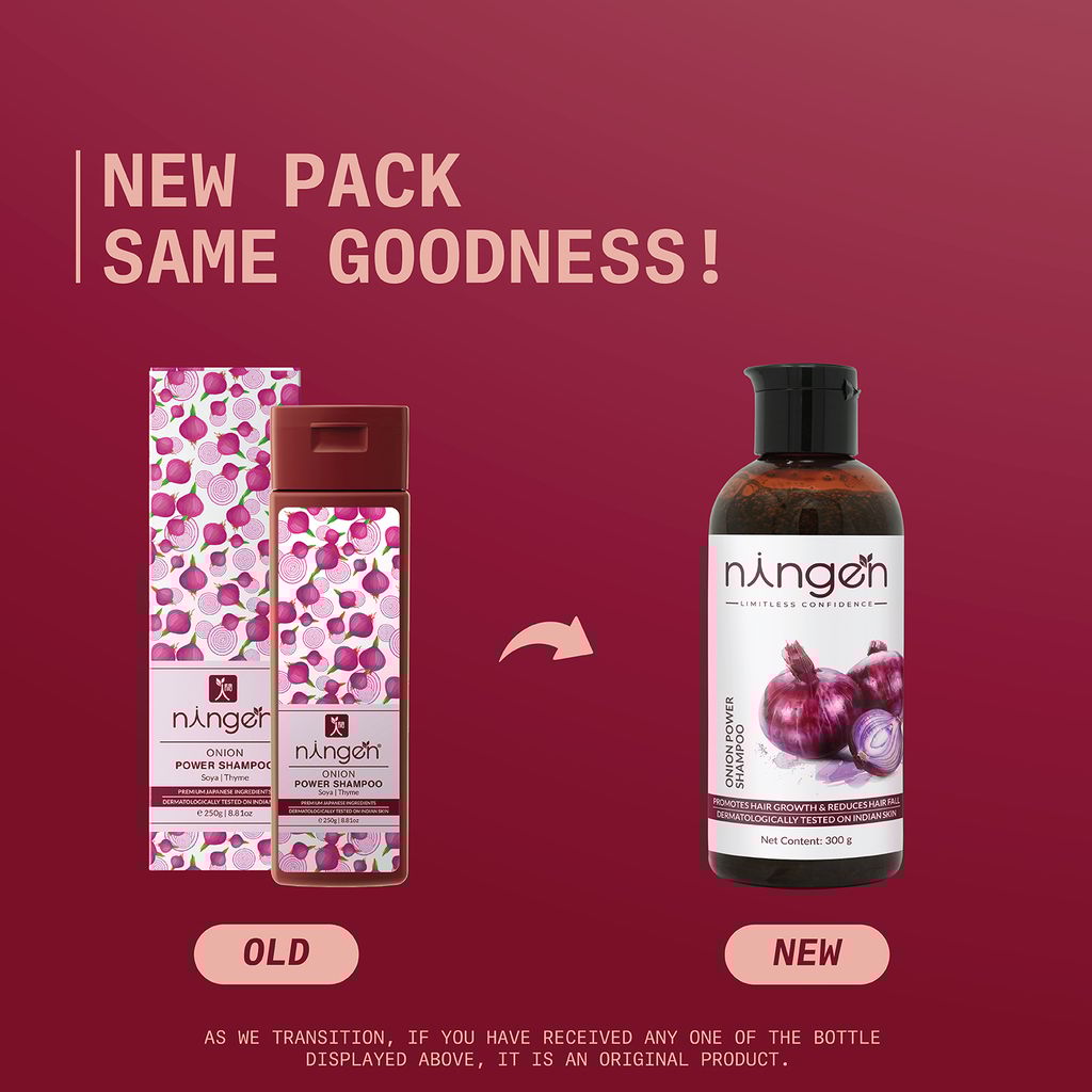 Ningen Onion Hair Shampoo I Contains Soya and Thyme I Dermatologically Tested, Paraben Free I Helps Reduce Hair Fall & Dandruff, Promotes Hair Growth I 200g