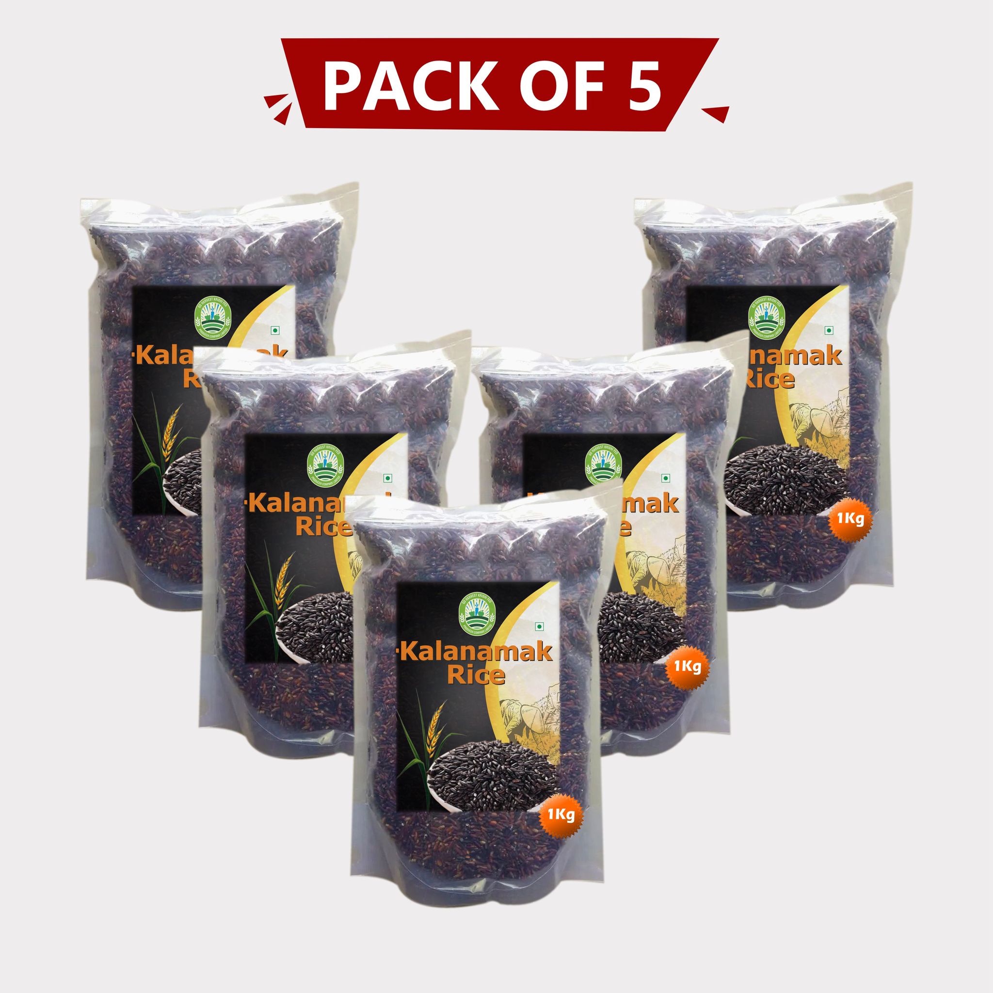 Kalanamak Rice - 1 Kg (Pack of 5)
