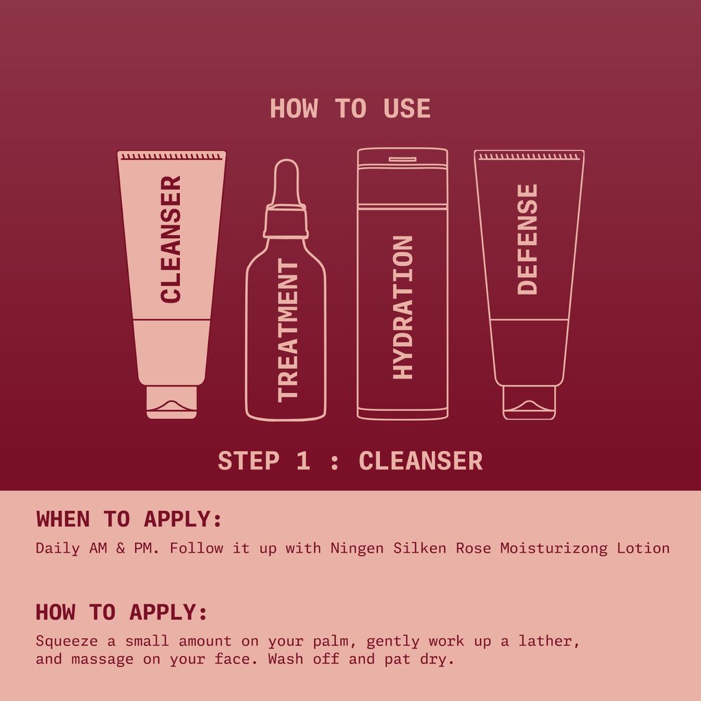 Ningen Jojoba Face Wash I Irritation Free, Paraben Free I Goodness of Lotus, Apricot, White Tea I Removes Dirt, Dead Cells, Unclogs Pores I 120g