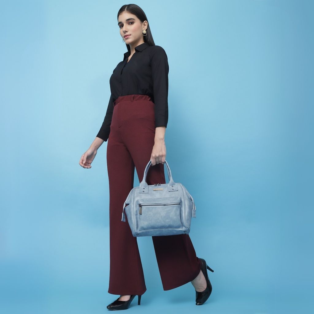 Women Handbag Pu Leather Crossbody Sling Bag Stylish Office Bag Lightweight Water Resistant Satchel Shoulder Bag With Detachable Strap