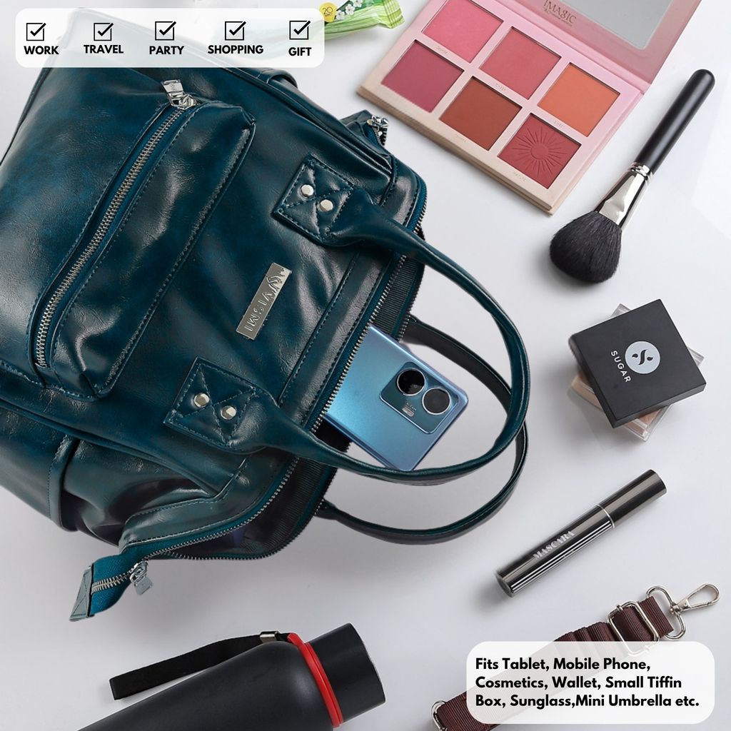 Women Handbag Pu Leather Crossbody Sling Bag Stylish Office Bag Lightweight Water Resistant Satchel Shoulder Bag With Detachable Strap