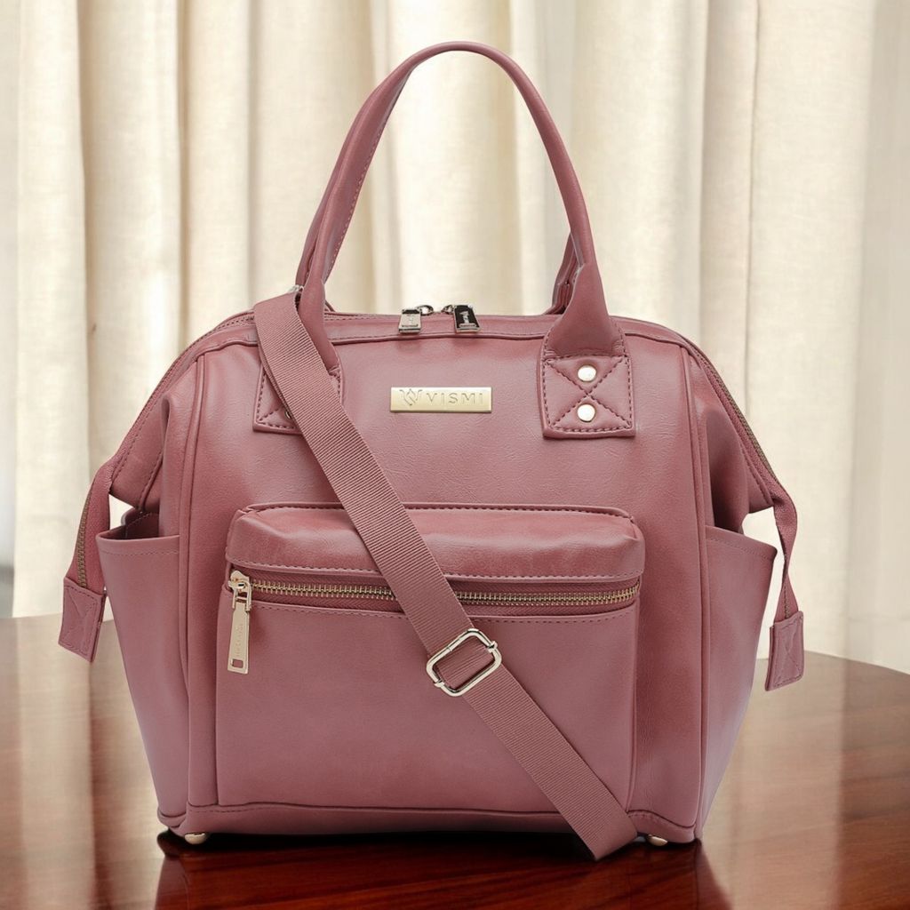 Women Handbag Pu Leather Crossbody Sling Bag Stylish Office Bag Lightweight Water Resistant Satchel Shoulder Bag With Detachable Strap