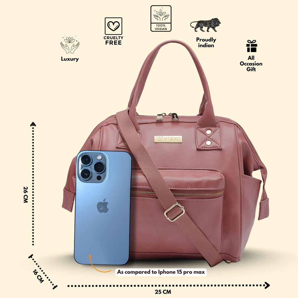 Women Handbag Pu Leather Crossbody Sling Bag Stylish Office Bag Lightweight Water Resistant Satchel Shoulder Bag With Detachable Strap