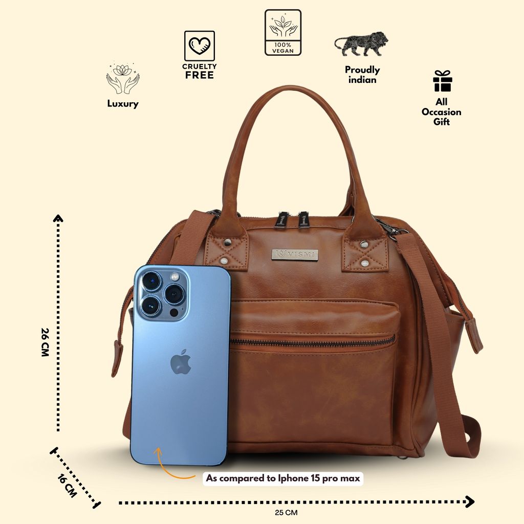 Women Handbag Pu Leather Crossbody Sling Bag Stylish Office Bag Lightweight Water Resistant Satchel Shoulder Bag With Detachable Strap