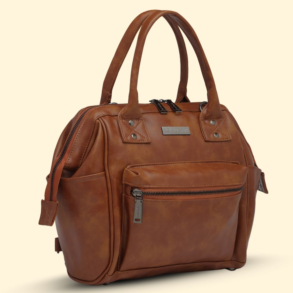 Women Handbag Pu Leather Crossbody Sling Bag Stylish Office Bag Lightweight Water Resistant Satchel Shoulder Bag With Detachable Strap