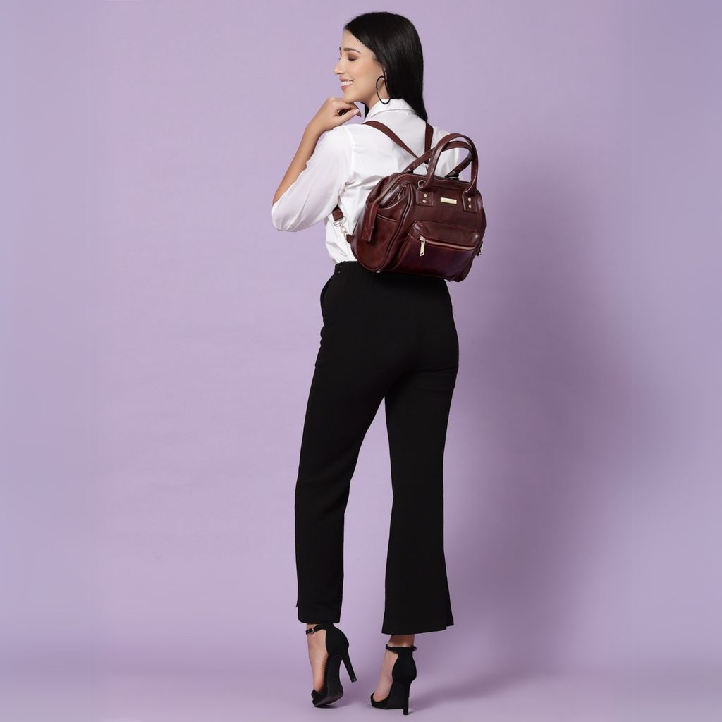 Women Handbag Pu Leather Crossbody Sling Bag Stylish Office Bag Lightweight Water Resistant Satchel Shoulder Bag With Detachable Strap