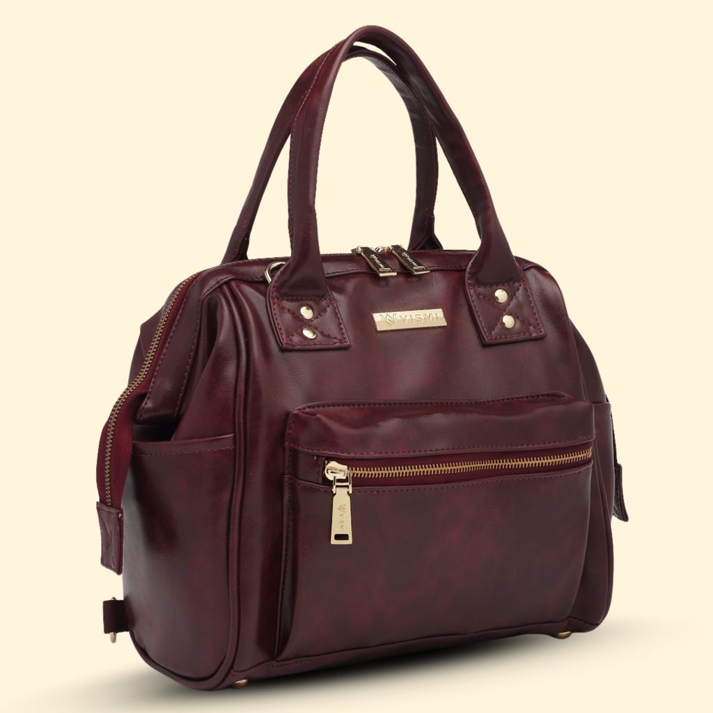 Women Handbag Pu Leather Crossbody Sling Bag Stylish Office Bag Lightweight Water Resistant Satchel Shoulder Bag With Detachable Strap