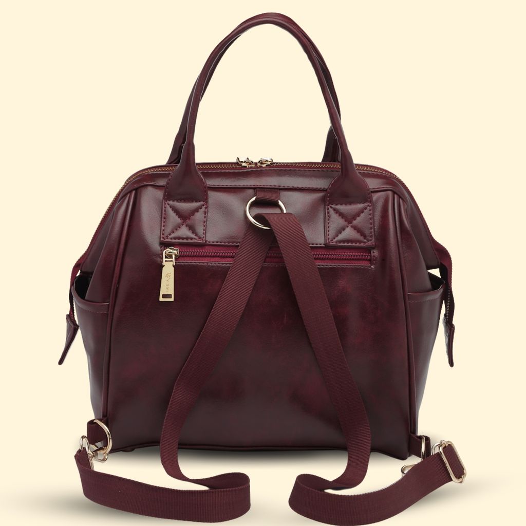 Women Handbag Pu Leather Crossbody Sling Bag Stylish Office Bag Lightweight Water Resistant Satchel Shoulder Bag With Detachable Strap