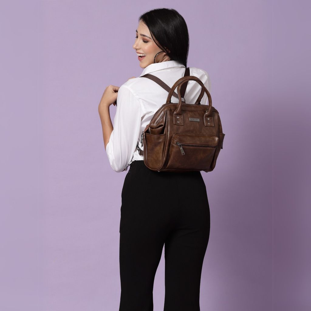 Women Handbag Pu Leather Crossbody Sling Bag Stylish Office Bag Lightweight Water Resistant Satchel Shoulder Bag With Detachable Strap