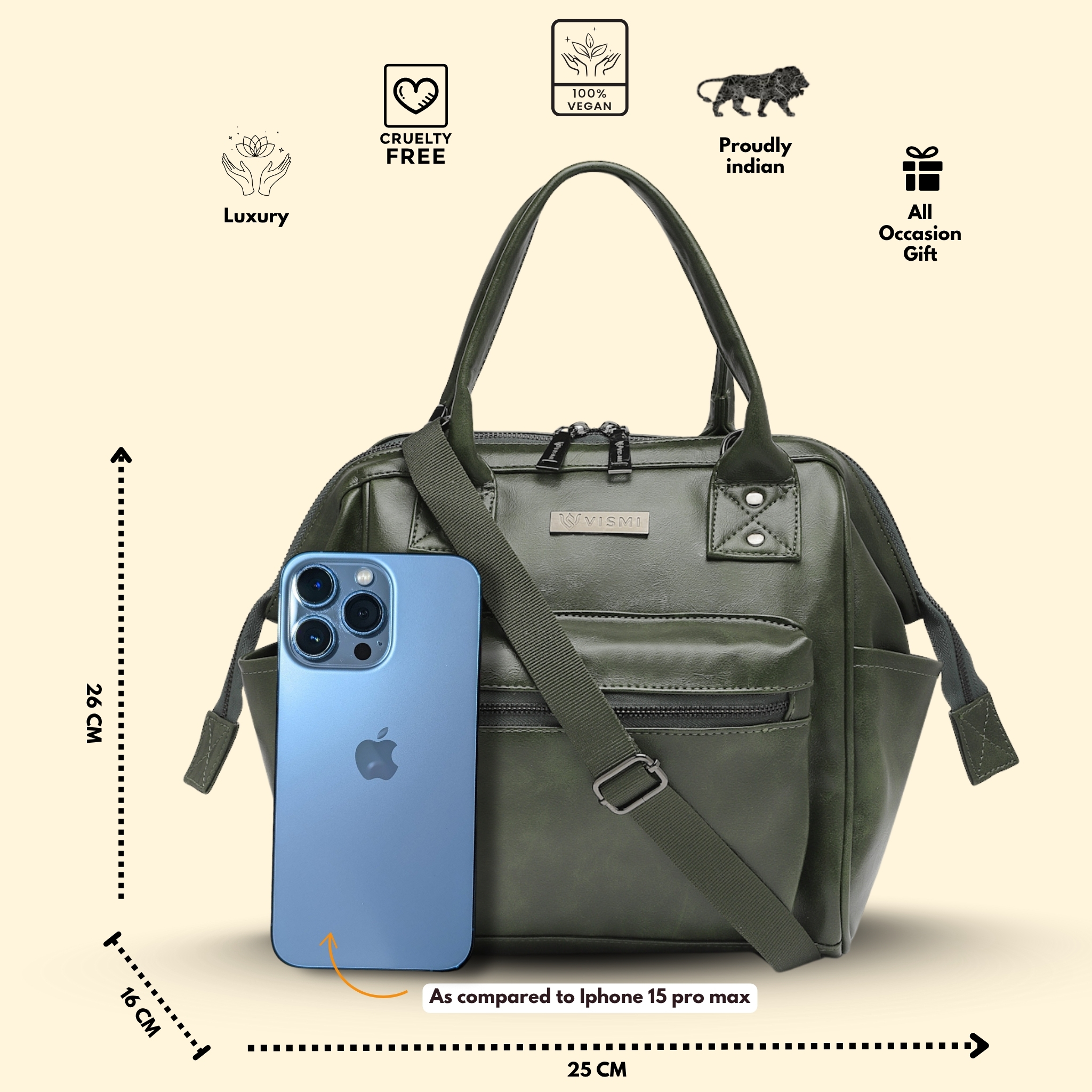 Women Handbag Pu Leather Crossbody Sling Bag Stylish Office Bag Lightweight Water Resistant Satchel Shoulder Bag With Detachable Strap