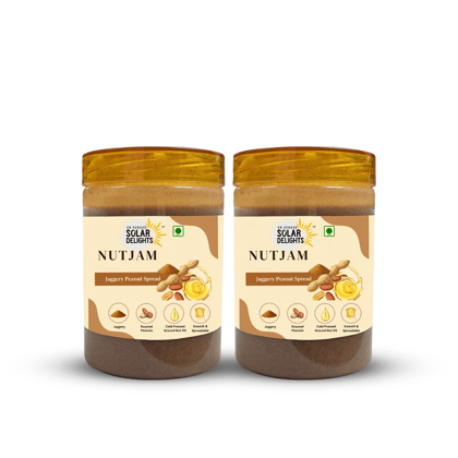 Dr. Renga’s Solar Delights NutJam 400g | Jaggery Peanut Spread with Roasted Peanuts & Cold-Pressed Oil | No Preservatives